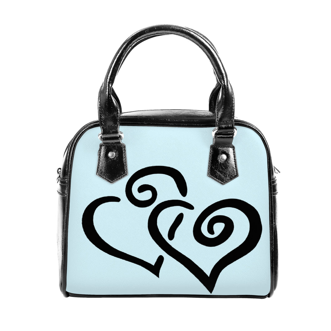 Ti Amo I love you - Exclusive Brand - Mabel Blue - Double Black Heart -  Shoulder Handbag