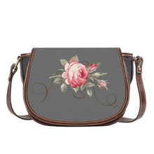 Load image into Gallery viewer, Ti Amo I love you - Exclusive Brand - Dove Gray -  Rose -  Saddle Bag
