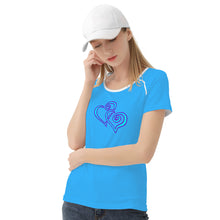 Load image into Gallery viewer, Ti Amo I love you - Exclusive Brand - Medium Cyan Blue -  Double Cyan Heat - Women&#39;s T shirt
