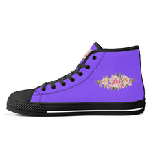 Load image into Gallery viewer, Ti Amo I love you - Exclusive Brand - High-Top Canvavs Shoes - Black Soles
