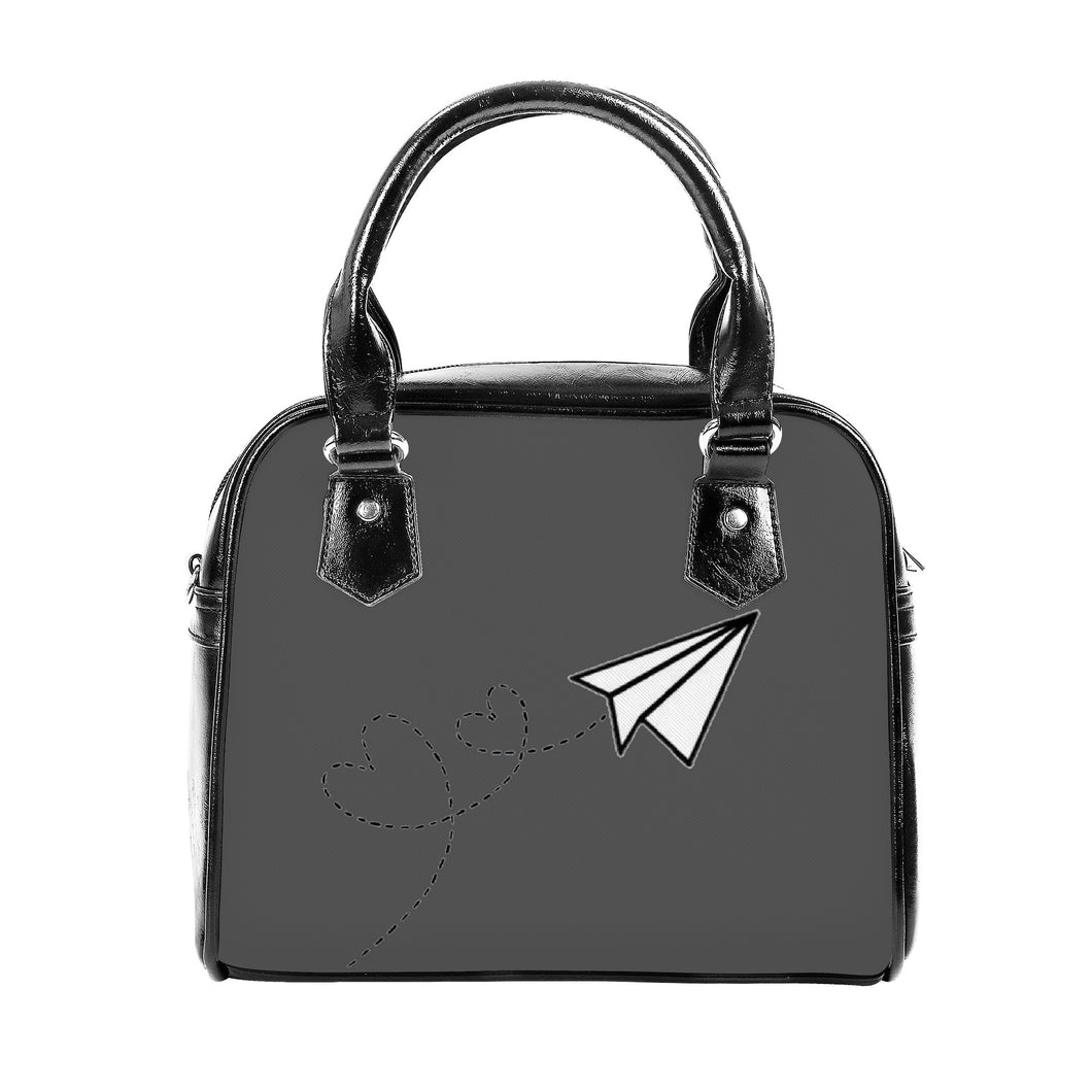 Ti Amo I love you  - Exclusive Brand  - Davy's Grey - Paper Airplane - Shoulder Handbag