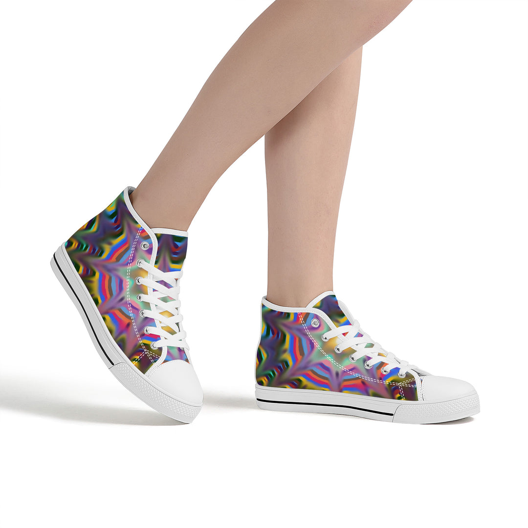Ti Amo I love you  - Exclusive Brand - High-Top Canvas Shoes  - White Soles