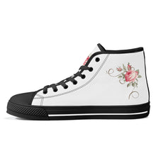 Load image into Gallery viewer, Ti Amo I love you - Exclusive Brand - High-Top Canvas Shoes - Black Soles
