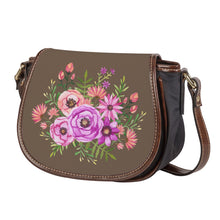 Load image into Gallery viewer, Ti Amo I love you - Exclusive Brand - Medium Tundra - Floral Bouquet - Saddle Bag
