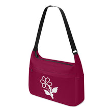 Load image into Gallery viewer, Ti Amo I love you - Exclusive Brand - Burgundy - White Daisy - Journey Computer Shoulder Bag
