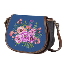 Load image into Gallery viewer, Ti Amo I love you - Exclusive Brand - Chambray 2- Floral Bouquet - Saddle Bag
