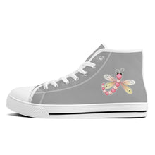 Load image into Gallery viewer, Ti Amo I love you - Exclusive Brand - High-Top Canvas Shoes - White Soles
