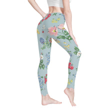 Load image into Gallery viewer, Ti Amo I love you - Exclisive Brand -  Seafoam Floral - Yoga Leggings - Sizes XS-3XL
