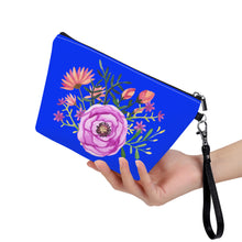 Load image into Gallery viewer, Ti Amo I love you - Exclusive Brand  - Blue Blue Eyes - Floral - Sling Cosmetic Bag
