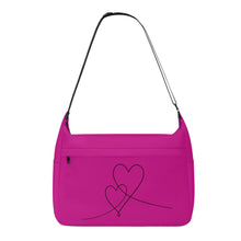 Load image into Gallery viewer, Ti Amo I love you - Exclusive Brand - Artist’s Purple - Double Script Heart - Journey Computer Shoulder Bag
