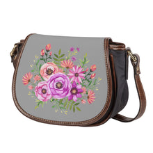 Load image into Gallery viewer, Ti Amo I love you - Exclusive Brand - Silver Chalice - Floral Bouquet - Saddle Bag
