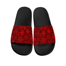 Load image into Gallery viewer, Ti Amo I love you  - Exclusive Brand - Snowflake - Womens / Children  / Youth  - Slide Sandals - Black Soles
