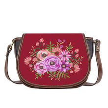 Load image into Gallery viewer, Ti Amo I love you - Exclusive Brand - Alabama Crimson - Floral Bouquet - Saddle Bag
