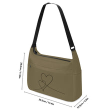 Load image into Gallery viewer, Ti Amo I love you - Exclusive Brand - Amazon Green - Double Script Heart - Journey Computer Shoulder Bag
