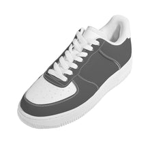 Load image into Gallery viewer, Ti Amo I love you - Exclusive Brand - Davy&#39;s Grey &amp; White - Low Top Unisex Sneakers - Sizes: Big Kids 4.5-7 / Mens 4.5-14.5 / Womens 5.5-14
