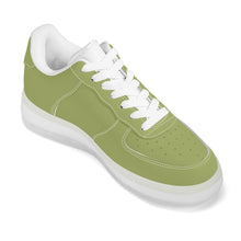 Load image into Gallery viewer, Ti Amo I love you - Exclusive Brand  - Olive Green - Transparent Low Top Air Force Leather Shoes
