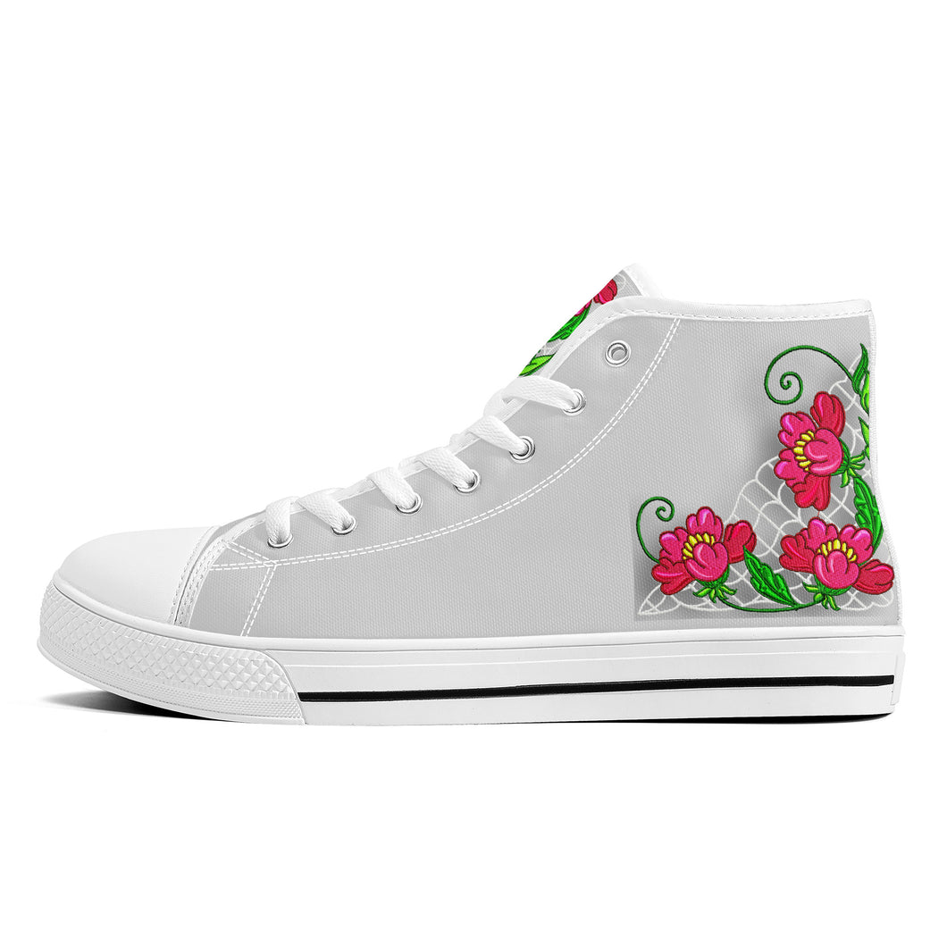 Ti Amo I love you - Exclusive Brand - High-Top Canvas Shoes - White Soles