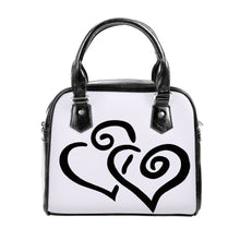 Load image into Gallery viewer, Ti Amo I love you - Exclusive Brand - Magnolia - Double Black Heart -  Shoulder Handbag
