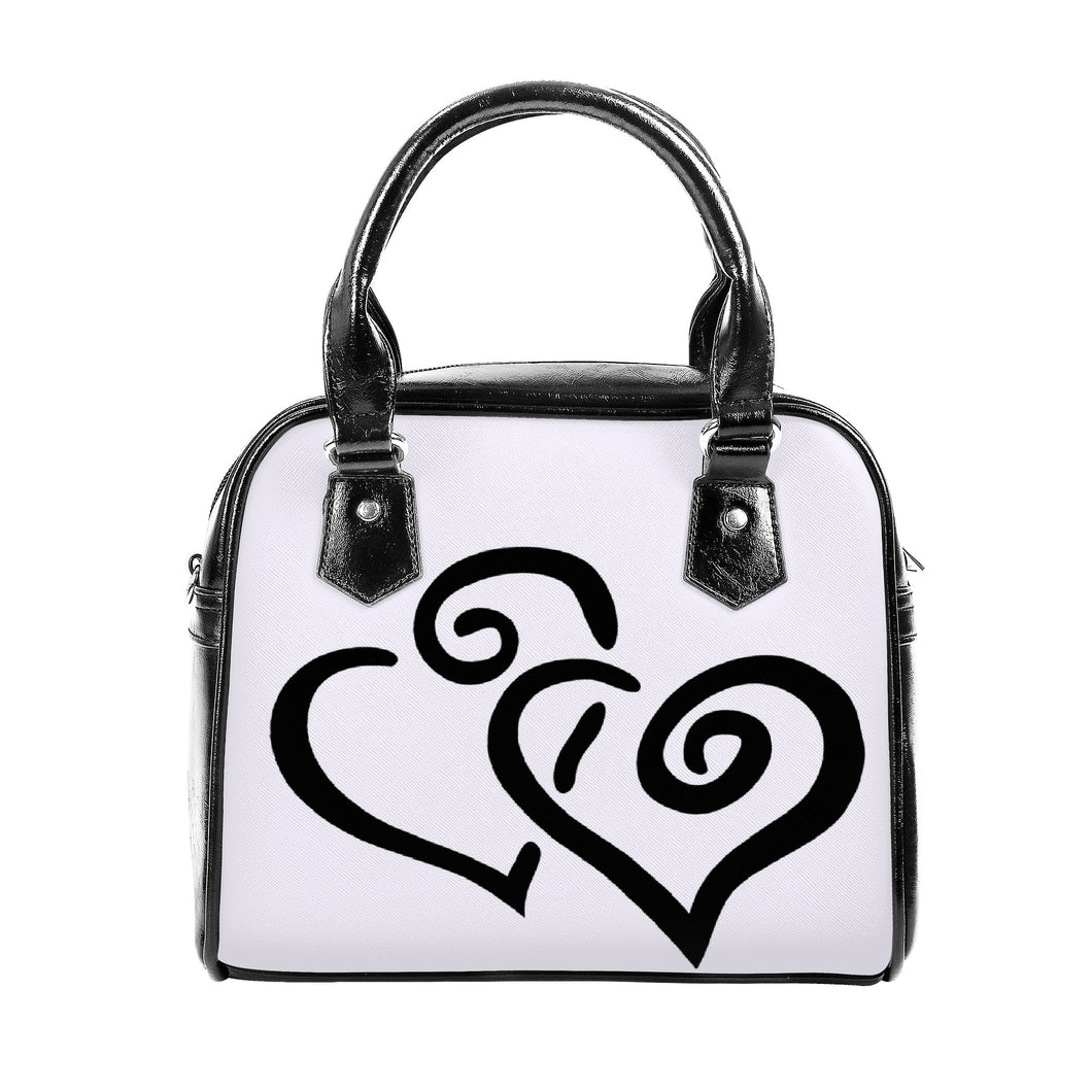 Ti Amo I love you - Exclusive Brand - Magnolia - Double Black Heart -  Shoulder Handbag