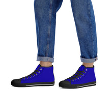 Load image into Gallery viewer, Ti Amo I love you - Exclusive Brand - Persian Blue - High-Top Canvavs Shoes - Black Soles
