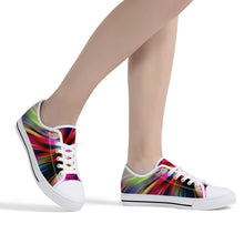 Load image into Gallery viewer, Ti Amo I love you - Exclusive Brand - Amethyst &amp; Mauve Twist -Low-Top Canvas Shoes - White Soles
