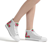 Load image into Gallery viewer, Ti Amo I love you - Exclusive Brand - High-Top Canvas Shoes - White Soles
