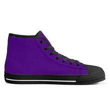 Load image into Gallery viewer, Ti Amo I love you - Exclusive Brand - Pigment Indigo- High-Top Canvas Shoes - Black Soles
