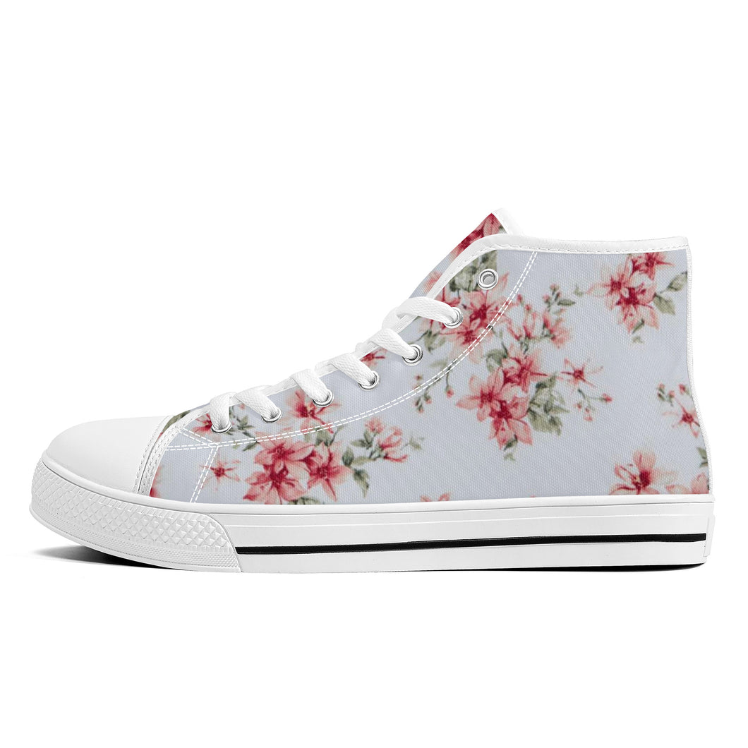 Ti Amo I love you - Exclusive Brand  - High-Top Canvas Shoes - White Soles