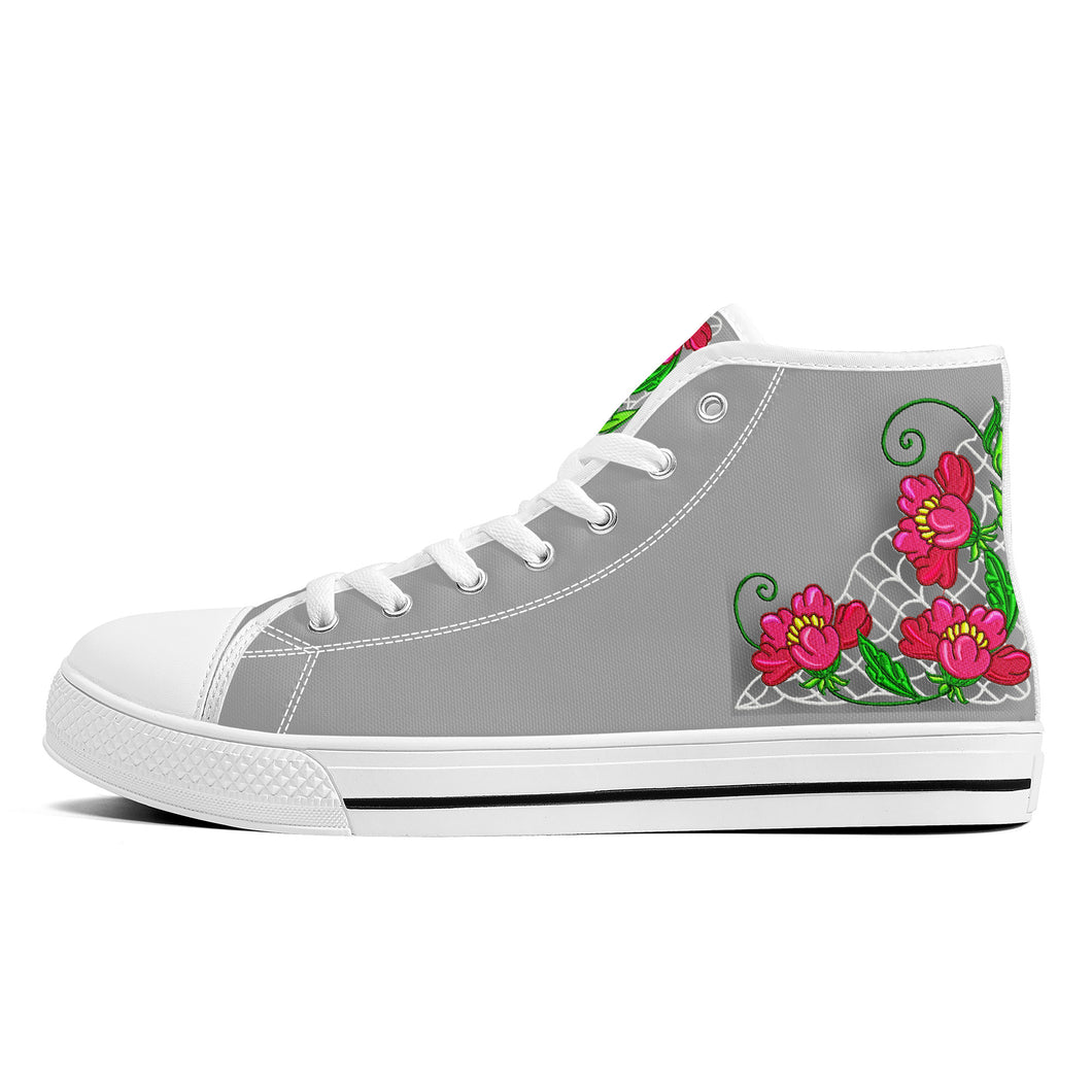 Ti Amo I love you - Exclusive Brand - High-Top Canvas Shoes - White Soles