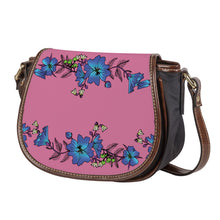 Load image into Gallery viewer, Ti Amo I love you - Exclusive Brand - Charm - Blue Floral 2 - Saddle Bag
