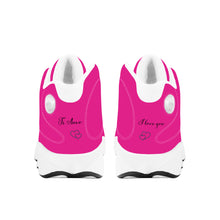 Load image into Gallery viewer, Ti Amo I love you - Exclusive Brand  - Barbie Pink - Womens - Basketball Shoes - White Laces
