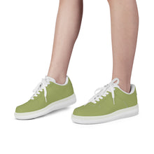 Load image into Gallery viewer, Ti Amo I love you - Exclusive Brand  - Olive Green - Transparent Low Top Air Force Leather Shoes
