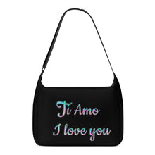 Load image into Gallery viewer, Ti Amo I love you - Exclusive Brand - Black - Pastel Lettering - Journey Computer Shoulder Bag
