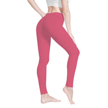 Load image into Gallery viewer, Ti Amo I love you - Exclusive Brand   - Pale Violet Red - White Daisy -  Yoga Leggings
