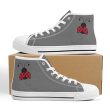 Load image into Gallery viewer, Ti Amo I love you - Exclusive Brand - High-Top Canvas Shoes - White Soles
