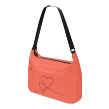 Load image into Gallery viewer, Ti Amo I love you - Exclusive Brand - Salmon Orange - Double Script Heart - Journey Computer Shoulder Bag
