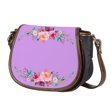 Load image into Gallery viewer, Ti Amo I love you - Exclusive Brand - Perfume - Front &amp; Top Floral Swag-  Saddle Bag
