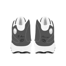 Load image into Gallery viewer, Ti Amo I love you - Exclusive Brand  - Davy&#39;s Grey - Mens / Womens - Unisex  Basketball Shoes - White Soles
