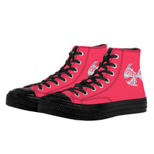 Load image into Gallery viewer, Ti Amo I love you - Exclusive Brand  - Radical Red - Angry Fish - High Top Canvas Shoes - Black  Soles
