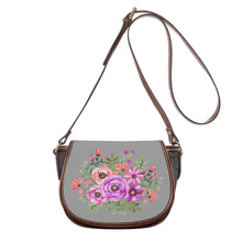 Load image into Gallery viewer, Ti Amo I love you - Exclusive Brand - Silver Chalice - Floral Bouquet - Saddle Bag
