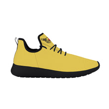 Load image into Gallery viewer, Ti Amo I love you - Exclusive Brand - Mustard Yellow - Skelton Hands with Heart - Mens / Womens - Lightweight Mesh Knit Sneaker - Black Soles
