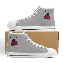 Load image into Gallery viewer, Ti Amo I love you - Exclusive Brand - High-Top Canvas Shoes - White Soles
