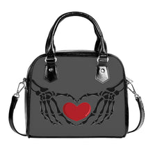 Load image into Gallery viewer, Ti Amo I love you  - Exclusive Brand  - Davy&#39;s Grey - Skeleton Hands with Heart - Shoulder Handbag
