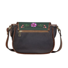 Load image into Gallery viewer, Ti Amo I love you - Exclusive Brand - Mineral Green - Floral Bouquet - Saddle Bag
