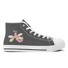 Load image into Gallery viewer, Ti Amo I love you - Exclusive Brand - High-Top Canvas Shoes - White Soles
