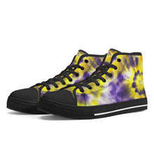 Load image into Gallery viewer, Ti Amo I love you - Exclusive Brand - High-Top Canvas Shoes - Black Soles
