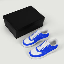 Load image into Gallery viewer, Ti Amo I love you - Exclusive Brand - Blue Blue Eyes - Low Top Unisex Sneakers -  Sizes: Big Kids 4.5-7 / Mens 4.5-14.5 / Womens 5.5-14
