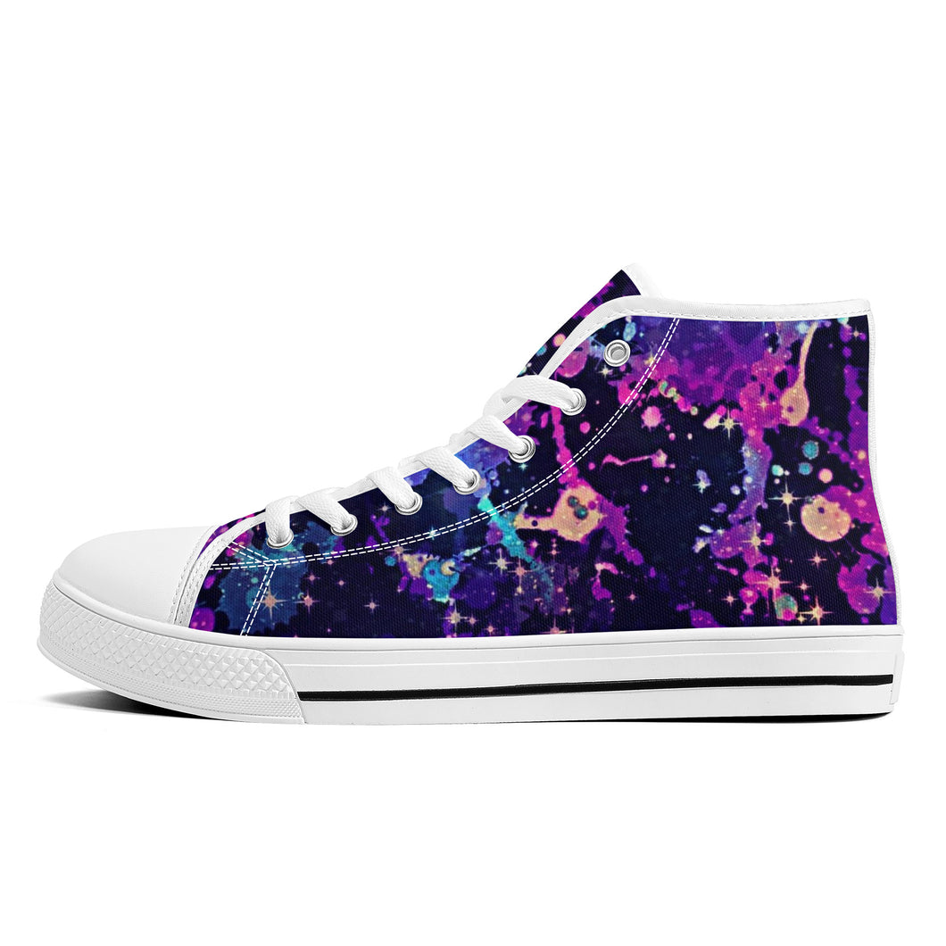 Ti Amo I love you - Exclusive Brand  - High-Top Canvas Shoes - White Soles