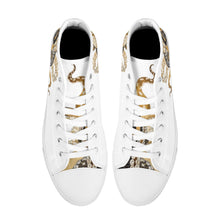 Load image into Gallery viewer, Ti Amo I love you - Exclusive Brand - High-Top Canvas Shoes - White Soles
