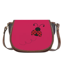 Load image into Gallery viewer, Ti Amo I love you - Exclusive Brand - Cerise Red 2 - Ladybug - Saddle Bag
